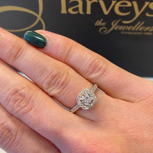 Load image into Gallery viewer, Diamond Princess Cut White Gold Ring - G748