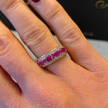 Load image into Gallery viewer, Ruby & Diamond Band Ring - G761
