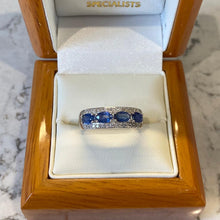 Load image into Gallery viewer, Sapphire & Diamond Band Ring - G762