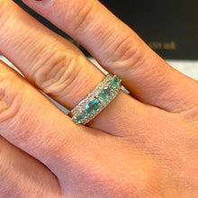 Load image into Gallery viewer, Emerald & Diamond Band Ring - G763