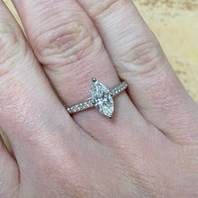 Load image into Gallery viewer, Platinum One Carat Marquise Diamond Ring - Product Code - WX266