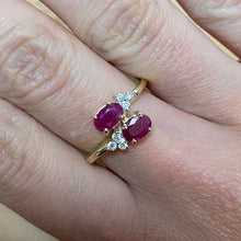 Load image into Gallery viewer, Ruby & Diamond Designer Ring - Product Code - D35
