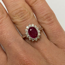 Load image into Gallery viewer, Ruby & Diamond Ring - Product Code - R110