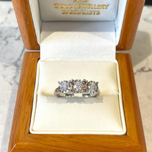 Load image into Gallery viewer, Diamond Half Carat, White Gold, Three Stone Ring - B456