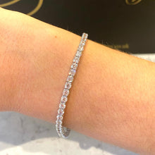 Load image into Gallery viewer, White Gold Claw Set Bracelet - VX483