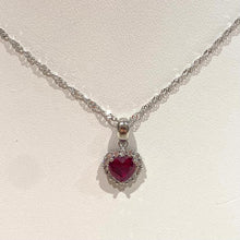 Load image into Gallery viewer, Red Shaped White Gold Pendant - VX520
