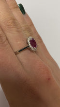 Load and play video in Gallery viewer, Ruby & Diamond Ring - Product Code - R110