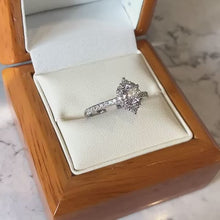 Load and play video in Gallery viewer, 18ct White Gold Diamond Designer Ring - B451