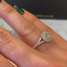 Load and play video in Gallery viewer, Diamond Cushion Shaped Ring - G731