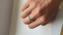 Load and play video in Gallery viewer, Diamond And Emerald White Gold Ring Band - Product Code J120