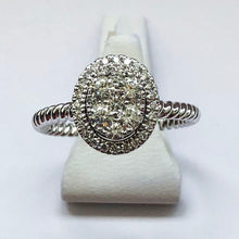 Load image into Gallery viewer, Diamond White Gold Oval Ring