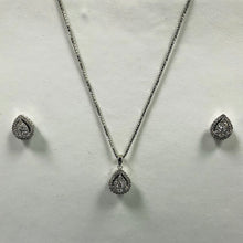 Load image into Gallery viewer, Diamond White Gold Earring And Pendant/Necklace Set