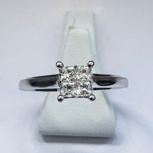 Load image into Gallery viewer, Diamond White Gold Princess Cut Ring - Product Code - B423