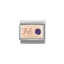 Load image into Gallery viewer, Nomination Rose Gold Birth Stone Jan - Dec Charms | CLICK HERE FOR ALL BIRTHSTONES