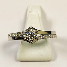 Load image into Gallery viewer, Diamond White Gold Solitaire Ring - Product Code - B427