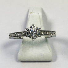 Load image into Gallery viewer, Diamond White Gold Solitaire Ring - Product Code - B425