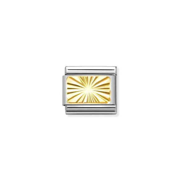 Nomination Classic Gold Plate Etched Detail - Product Code - 030121-56