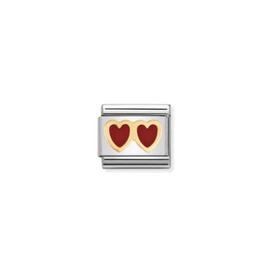 Nomination Composable Classic Links, Red Hearts - Product Code - 030207 02