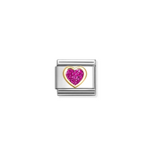Load image into Gallery viewer, Nomination Composable Classic Link, Heart Fuchsia Glitter - Product Code - 030220 09
