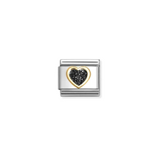 Load image into Gallery viewer, Nomination Composable Classic Link, Heart, Black Glitter - Product Code - 030220 10
