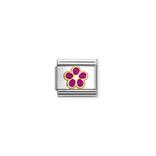 Load image into Gallery viewer, Nomination Composable Classic Link, Flower, Fuchsia Glitter -Product Code - 030220 17
