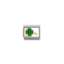 Load image into Gallery viewer, Nomination Composable Classic Link, Four Leaf Clover, Green Glitter - Product Code - 030220 18
