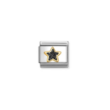 Load image into Gallery viewer, Nomination Composable Classic Link, Star, Black Glitter - Product Code - 030220 20
