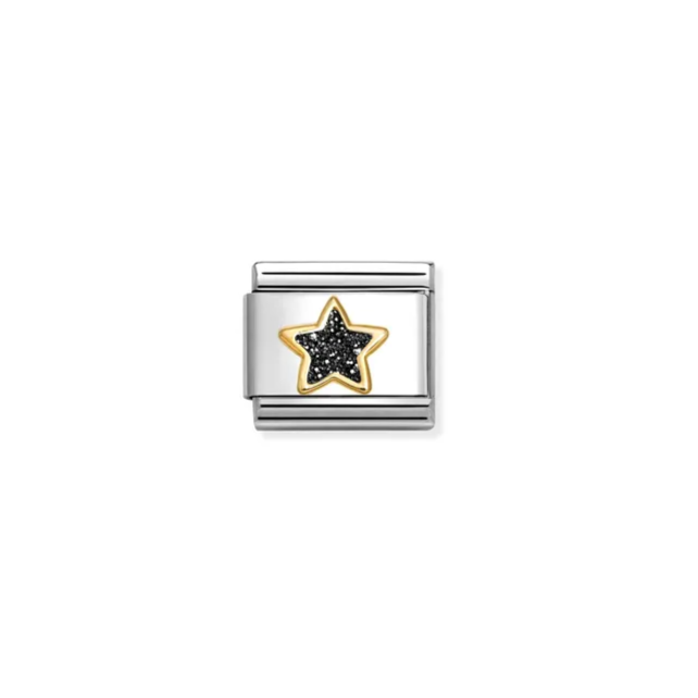 Nomination Composable Classic Link, Star, Black Glitter - Product Code - 030220 20