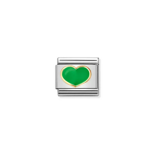 Nomination Composable Classic Link Gold with Green Heart- Product Code - 030283 23