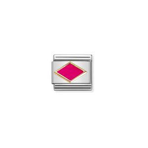 Nomination Composable Classic Link Gold Rhombus With Fuchsia - Product Code - 030285 52