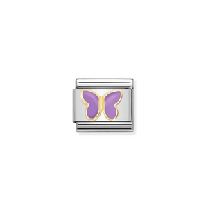 Nomination Composable Classic Link Gold Butterfly With Lilac - Product Code - 030285 60