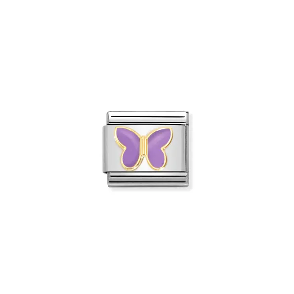 Nomination Composable Classic Link Gold Butterfly With Lilac - Product Code - 030285 60
