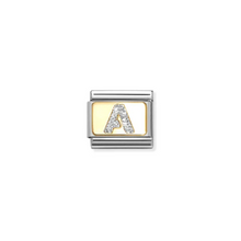 Load image into Gallery viewer, Nomination Composable Classic Link, Initial A, Silver Glitter - Product Code - 030291 01
