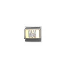 Load image into Gallery viewer, Nomination Composable Classic Link, Initial M, Silver Glitter - Product Code - 030291 13
