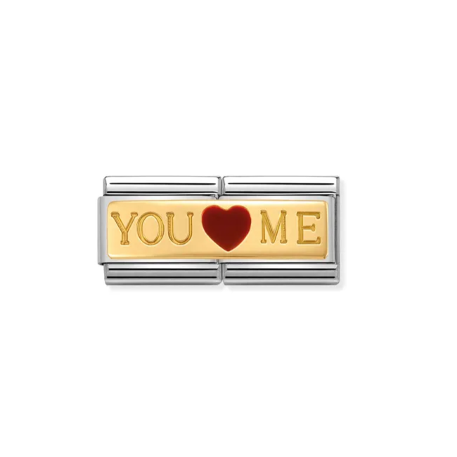 Nomination Composable Classic Double Link, You a& Me with Heart - Product Code -  030720 01
