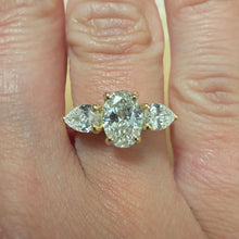 Load image into Gallery viewer, Designer 18ct Yellow Gold Lab Diamond Trilogy Ring - Product Code - C42955
