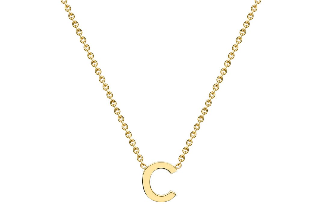 9ct Yellow Gold 'C' initial Adjustable Necklace - Product Code - 1.19.0152