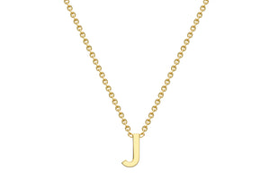 9ct Yellow Gold 'J' initial Adjustable Necklace - Product Code - 1.19.0159