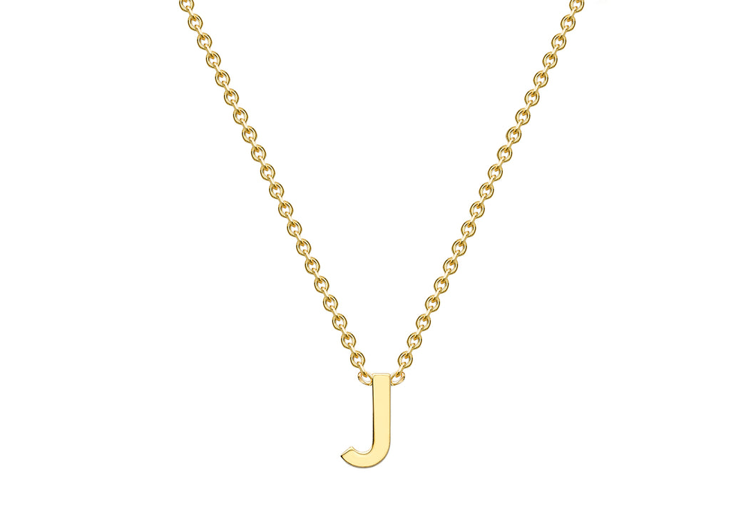 9ct Yellow Gold 'J' initial Adjustable Necklace - Product Code - 1.19.0159