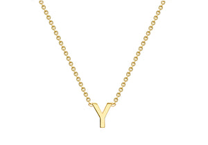 9ct Yellow Gold 'Y' initial Adjustable Necklace - Product Code - 1.19.0174