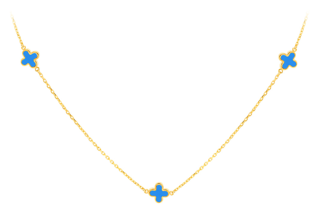 9ct Yellow Gold Petal Designer Necklace - Product Code - 1.19.1630