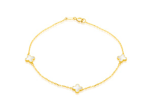 9ct Yellow Gold Petal Design Bracelet - Product Code - 1.29.1602
