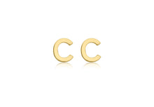 Load image into Gallery viewer, 9ct Yellow Gold &#39;C&#39; Initial Stud Earrings - Product Code - 1.59.1825
