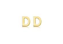 Load image into Gallery viewer, 9ct Yellow Gold &#39;D&#39; Initial Stud Earrings - Product Code - 1.59.1826
