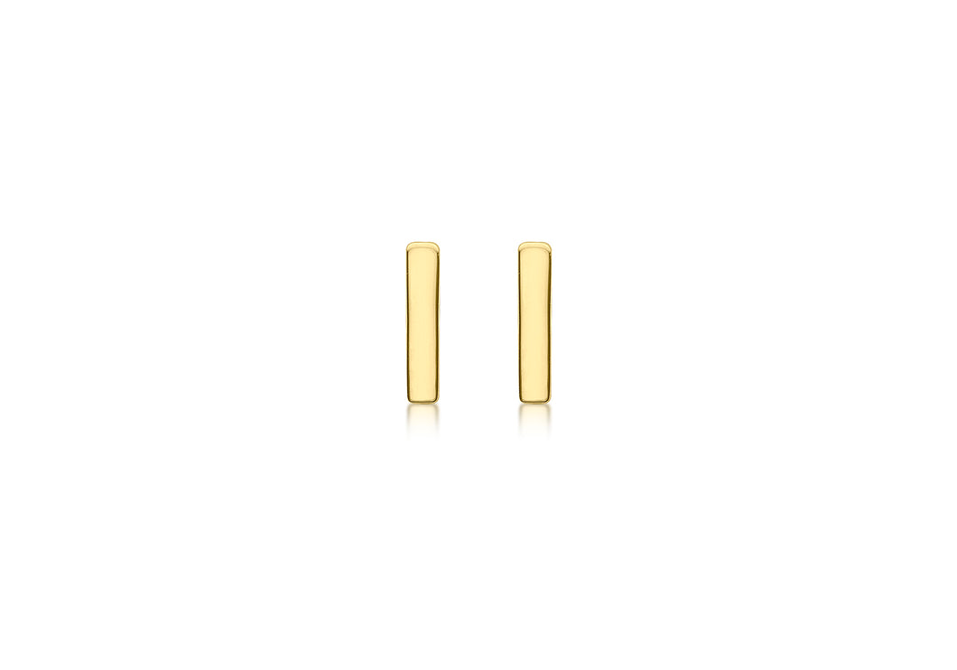 9ct Yellow Gold 'I' Initial Stud Earrings - Product Code - 1.59.1831