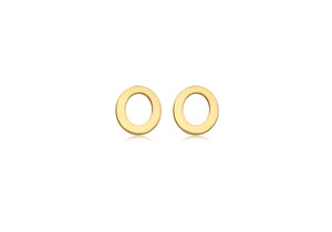9ct Yellow Gold 'O' Initial Stud Earrings - Product Code - 1.59.1837