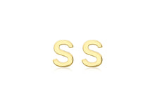 Load image into Gallery viewer, 9ct Yellow Gold &#39;S&#39; Initial Stud Earrings - Product Code - 1.59.1841
