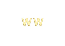 Load image into Gallery viewer, 9ct Yellow Gold &#39;W&#39; Initial Stud Earrings - Product Code - 1.59.1845
