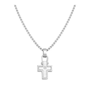 Nomination Manvision Necklace, Cross Pendant with CZ - Product Code 133005 001