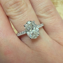 Load image into Gallery viewer, Oval Lab Diamond with Lab Diamond Shoulders - Product Code - LB38
